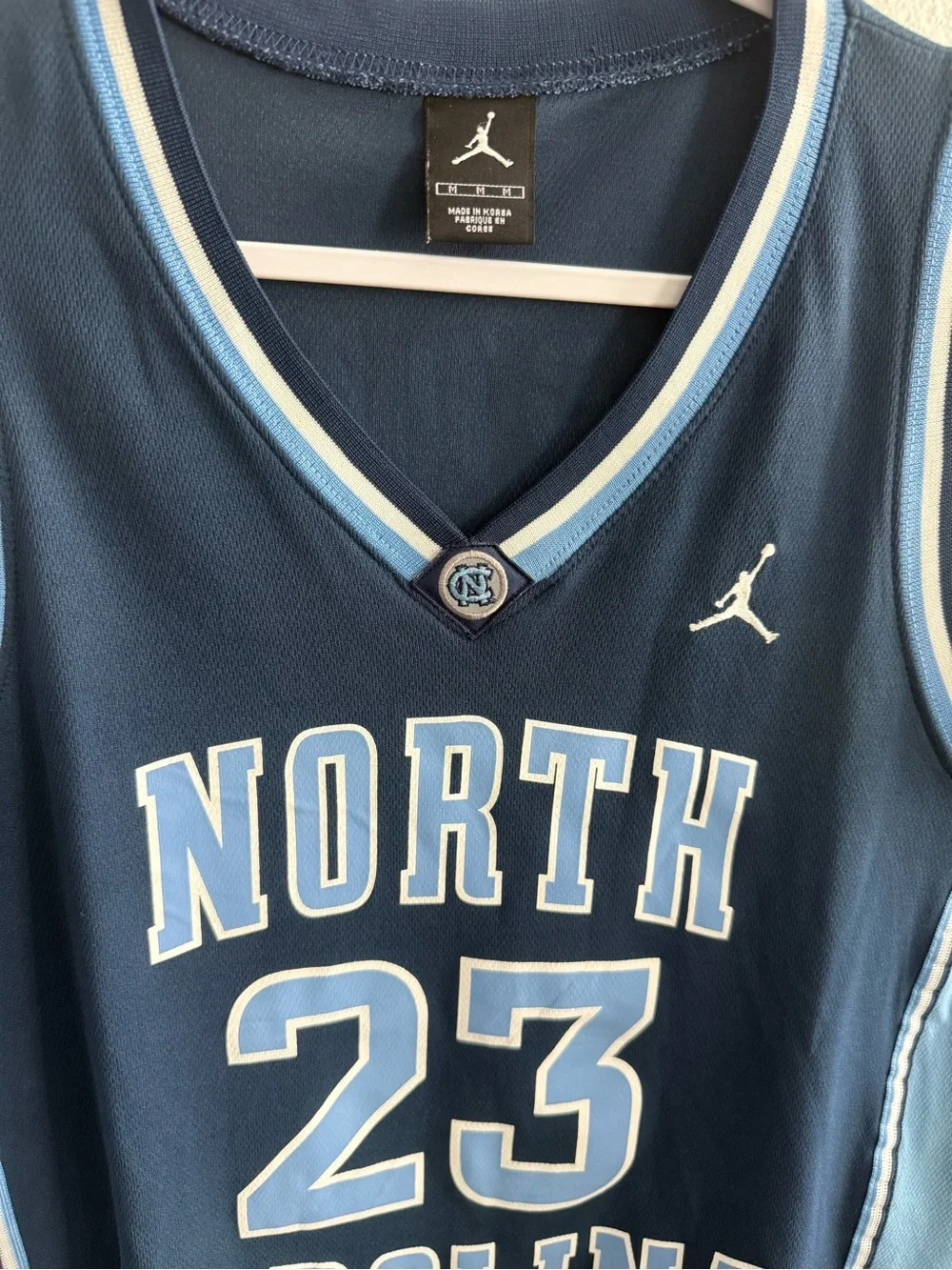 Nike Michael Jordan Navy & Carolina Blue North Carolina 23 Basketball Jersey